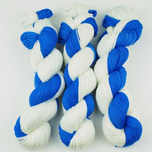 Merino Self-Striping Socks - Blau/Weiß
