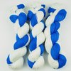 Merino Self-Striping Socks - Blau/Weiss