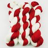 Merino Self-Striping Socks - Rot/Weiß