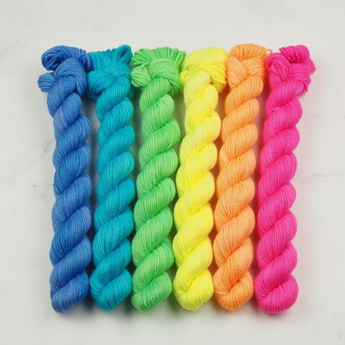 Neon Spektrum Set - Premium Silk Socks 6 x 20g